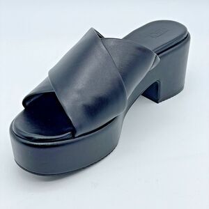 Nordstrom Rack Caleigh Crossover Slide / Sandals Women's 9M Black Platform